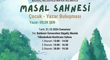 Bigadiç Belediyesi’nden Çocuklara Özel Etkinlik: Masal Sahnesi’nde Yazar Dilek Şen ile Buluşma