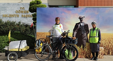 Bisikletle Türkiye Turu: Gönen Belediyesi, Mehmet ve Duygu Kırgıcı Çifti’ni Konuk Etti