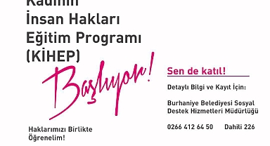Burhaniye Belediyesi Kadın İnsan Hakları Eğitimi Programı Başvuru Süresi Uzatıldı