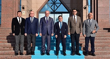 Çanakkale Valisi Ömer Toraman ve Rektör Cüneyt Erenoğlu, Balıkesir Üniversitesi Rektörü Yücel Oğurlu’yu Ziyaret Etti