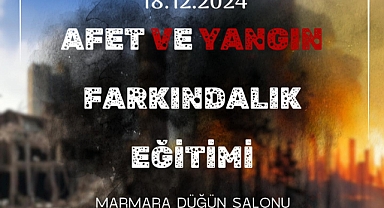 Marmara Adalar Belediyesi, Afet ve Farkındalık Eğitimi Düzenliyor