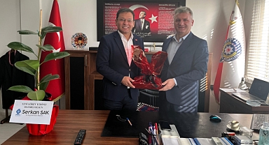 Sındırgı Belediye Başkanı Serkan Sak’tan İlçe Emniyet Müdürü Ersin Dudunalı’ya Hayırlı Olsun Ziyareti