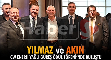 Ahmet Akın ve Yücel Yılmaz CW Enerji Türkiye Yağlı Güreş Ligi Ödül Töreninde Buluştu