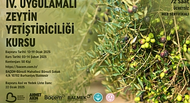 BAÇEM’den Zeytin Yetiştiriciliği Eğitimi: Başvurular Başladı