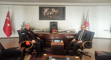 Balıkesir AFAD Müdürü Osman Atsız, İl Müftüsü Hasan Hayri Yaşar'ı Ziyaret Etti