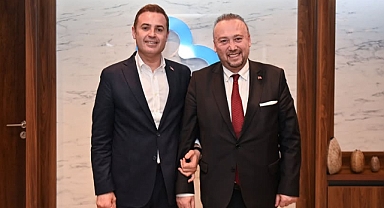 Balıkesir Büyükşehir Belediye Başkanı Ahmet Akın, Uşak Belediye Başkanı Özkan Yalım’ı Ziyaret Etti