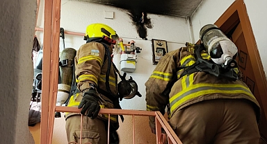 Bandırma'da Elektrik Panosu Alev Aldı