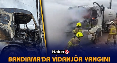 Bandırma'da Vidanjör Yangını!