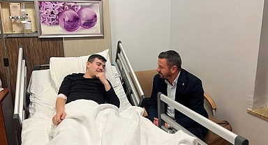 Başkan Mehmet Aydemir’den Ahmet Bacakoğlu’na Geçmiş Olsun Ziyareti