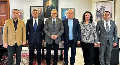 BASKİ Genel Müdür Yardımcısı Nuri Çaynak, Bandırma Belediye Başkanı Dursun Mirza’yı Ziyaret Etti