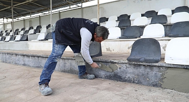 Burhaniye Belediyesi’nden 8 Eylül Stadı’nda Kapsamlı Bakım ve Onarım Çalışmaları