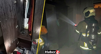 Burhaniye’de 3 Katlı Binanın Bodrum Katında Yangın