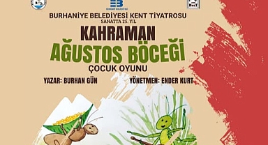 Edremit’te Minik Tiyatroseverlere Özel Oyun: “Kahraman Ağustos Böceği”