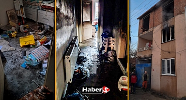 Ev Yangınında Mahsur Kalan İki Çocuk Kurtarıldı