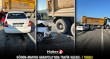 Gönen-Manyas Karayolu’nda Trafik Kazası: 1 Yaralı