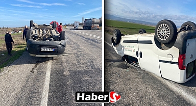 Gönen-Manyas Karayolunda Feci Kaza! Araç Ters Döndü!