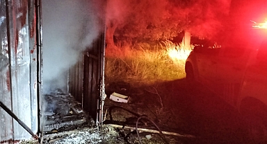 Havran Ebubekir Mahallesi’nde Baraka Yangını