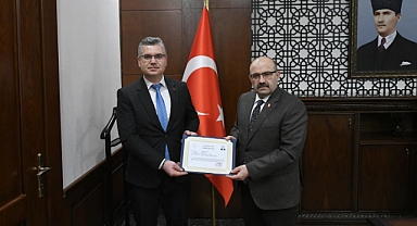 İl Tarım ve Orman Müdürü Erkan Alkan, Vali İsmail Ustaoğlu'na Veda Ziyaretinde Bulundu