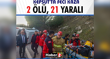 Kepsut'ta Feci Kaza 2 Kişi Hayatını Kaybetti, 21 Yaralı!