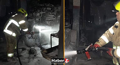 Susurluk’ta Motor Tamirhanesinde Yangın