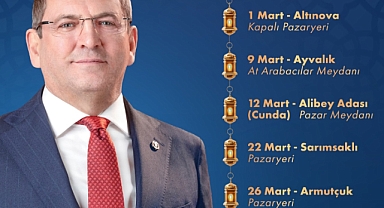 Ayvalık Belediye Başkanı Mesut Ergin, Geleneksel İftar Sofralarını Kuruyor