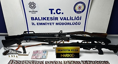 Balıkesir Emniyet Müdürlüğü’nden Uyuşturucu ve Silah Operasyonları