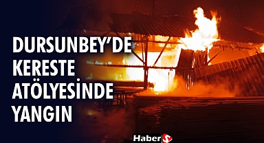 Dursunbey’de Kereste Atölyesinde Yangın