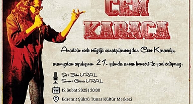 Edremit’te Cem Karaca Anısına Özel Konser: Anadolu Rock’un Efsanesi Şarkılarıyla Anılacak