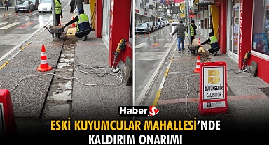 Eski Kuyumcular Mahallesi’nde Kaldırım Onarımı!
