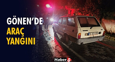 Gönen’de Araç Yangını