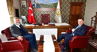 Kepsut Belediye Başkanı İsmail Cankul, Balıkesir Orman Bölge Müdürü Musa Şen’i Ziyaret Etti