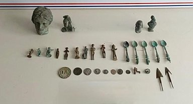 Aranan şahsın evinde Roma dönemine ait tarihi eser yakalandı