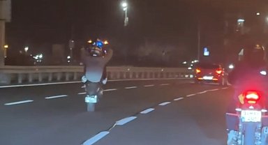 Bakırköy'de tehlikeye atan motosikletli kamerada