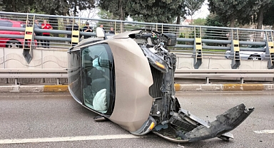 Balıkesir’de Feci Kaza: Araç Takla Attı, Trafik  Tıkandı
