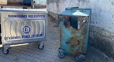 Bandırma’da Temiz ve Yaşanabilir Bir İlçe İçin Yeni Çöp Konteynerleri Yerleştiriliyor