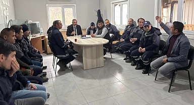 Başkan Orhan Gaga, BASKİ ve Fen İşleri Personelini Ziyaret Ederek Çalışmalar Hakkında Bilgi Aldı