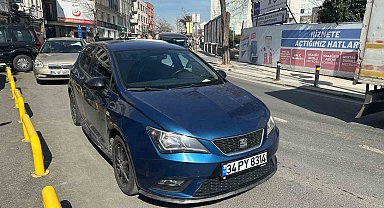 Bayrampaşa'da makas atan sürücü kamerada