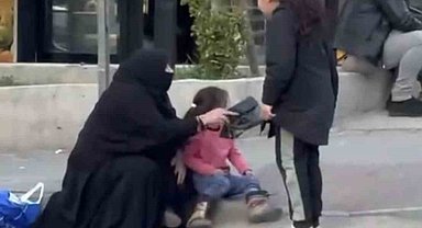 Bursa'da dilencilerin yer kavgası kamerada