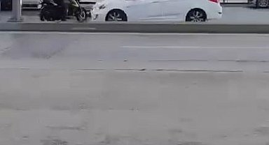 E-5'e ters istikametten giren kadın ortalığı birbirine kattı; o anlar kamerada