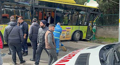 Freni patlayan belediye otobüsünde dehşet...8 yaralı