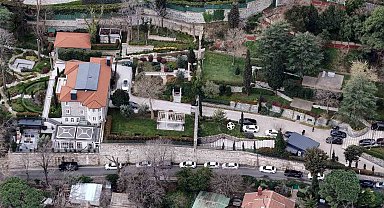 İBB Başkanı Ekrem İmamoğlu'nun gözaltına alındığı evindeki hareketlilik havadan görüntülendi