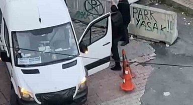 Kağıthane'de servis şoförünü kuzenine vurdurdu: O anlar kamerada
