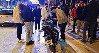 Otomobil ile motosiklet çarpıştı: 1 yaralı