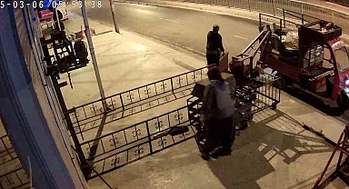 Pendik'te iş yerinden hırsızlık anı kamerada