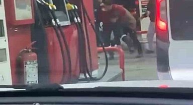 Pompacı ile müşteri arasında kavga