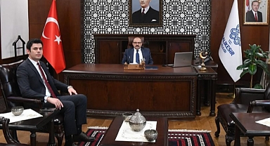 Sanayi ve Teknoloji Bakanlığı Müfettişi Emre Akgün, Vali İsmail Ustaoğlu'nu Ziyaret Etti