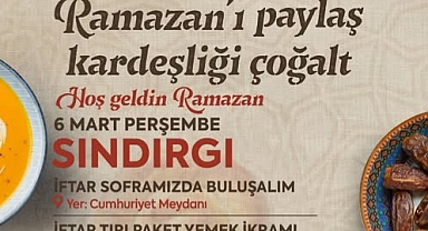 Sındırgı'da Ramazan Bereketini Birlikte Paylaşmak İçin Büyük İftar Etkinliği Düzenleniyor