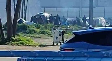 Taşlı sopalı kavga kamerada