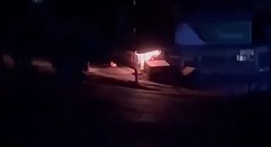 Uludağ'da otel yangınının başladığı anlar kamerada