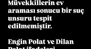 Uyuşturucu madde kullandıkları iddiasıyla gözaltına alınan Dilan ve Engin Polat serbest bırakıldı